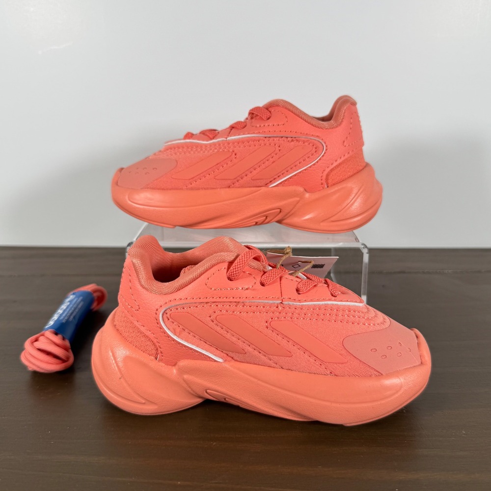 Adidas Baby Ozelia El I Semi Coral Fusion Sneakers HQ1618 Unisex Infant Size 6K - Picture 3 of 13
